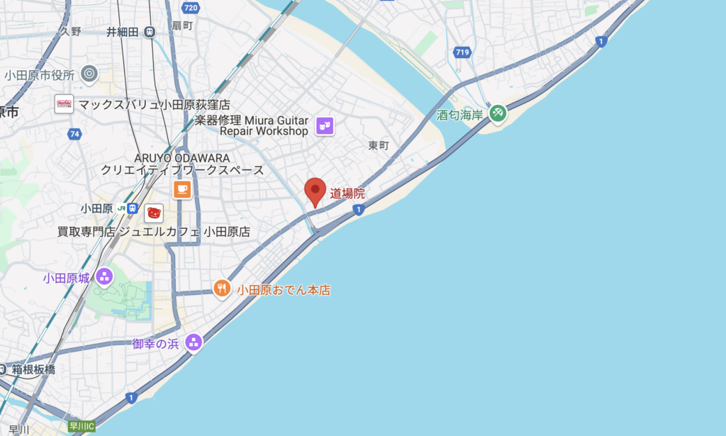 道場院小田原庭苑の地図